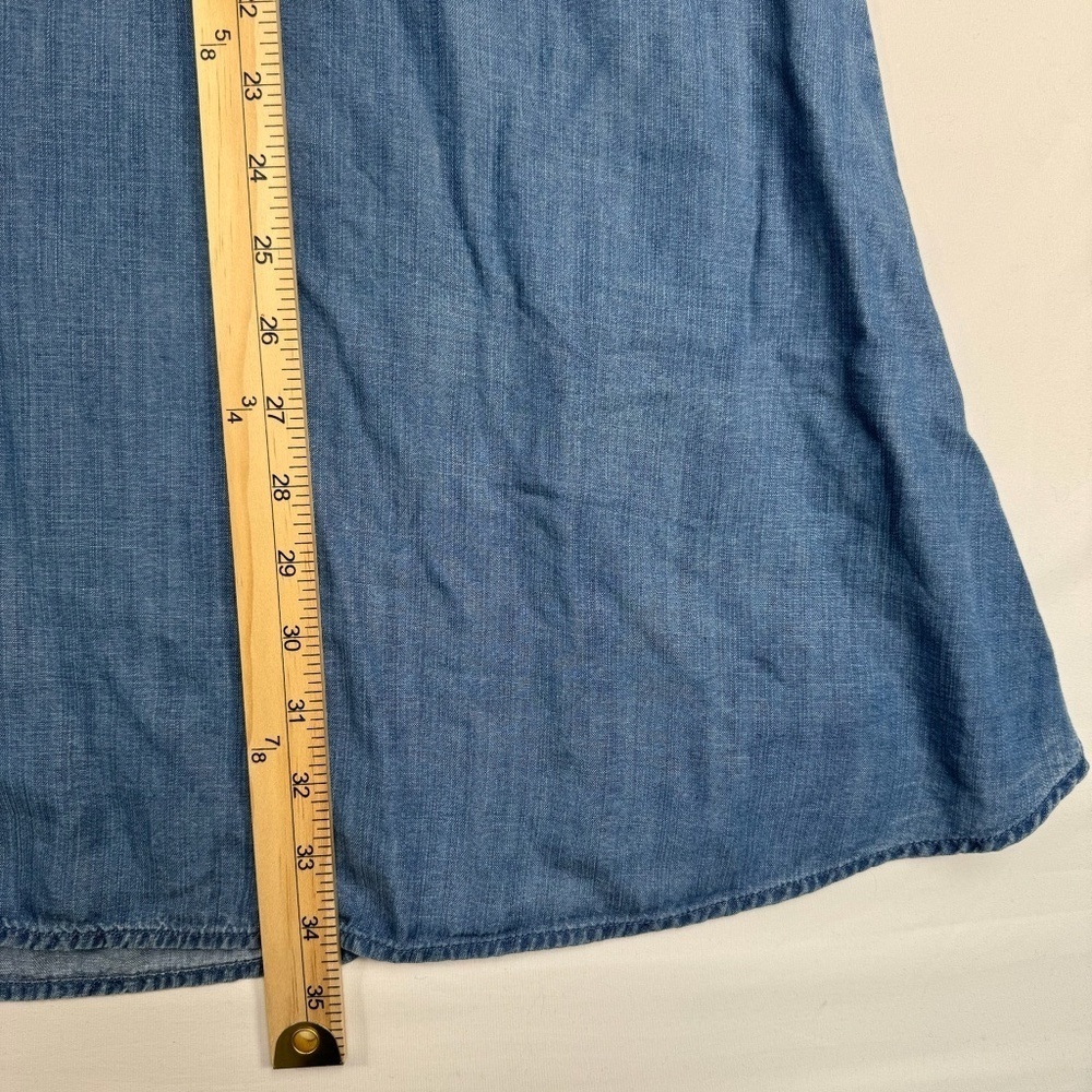 Cloth + Stone Sleeveless Halter Mini Chambray Dress Womens Size Small - Picture 7 of 8